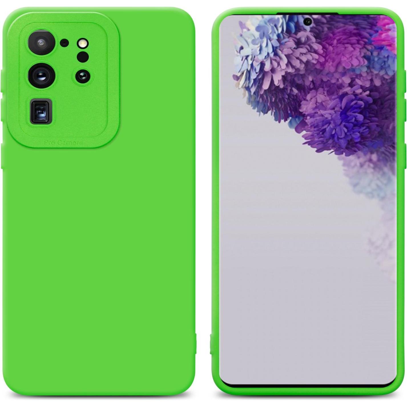 Cadorabo Hülle für Samsung Galaxy S20 ULTRA im TPU Fluid LM162 Style (Samsung Galaxy S20 Ultra), Smartphone Hülle, Grün