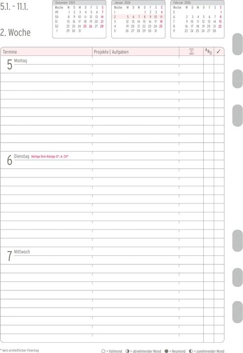 Actual product image Chronoplan Wochenplan (148 x 210 mm, 1 week / 2 pages)