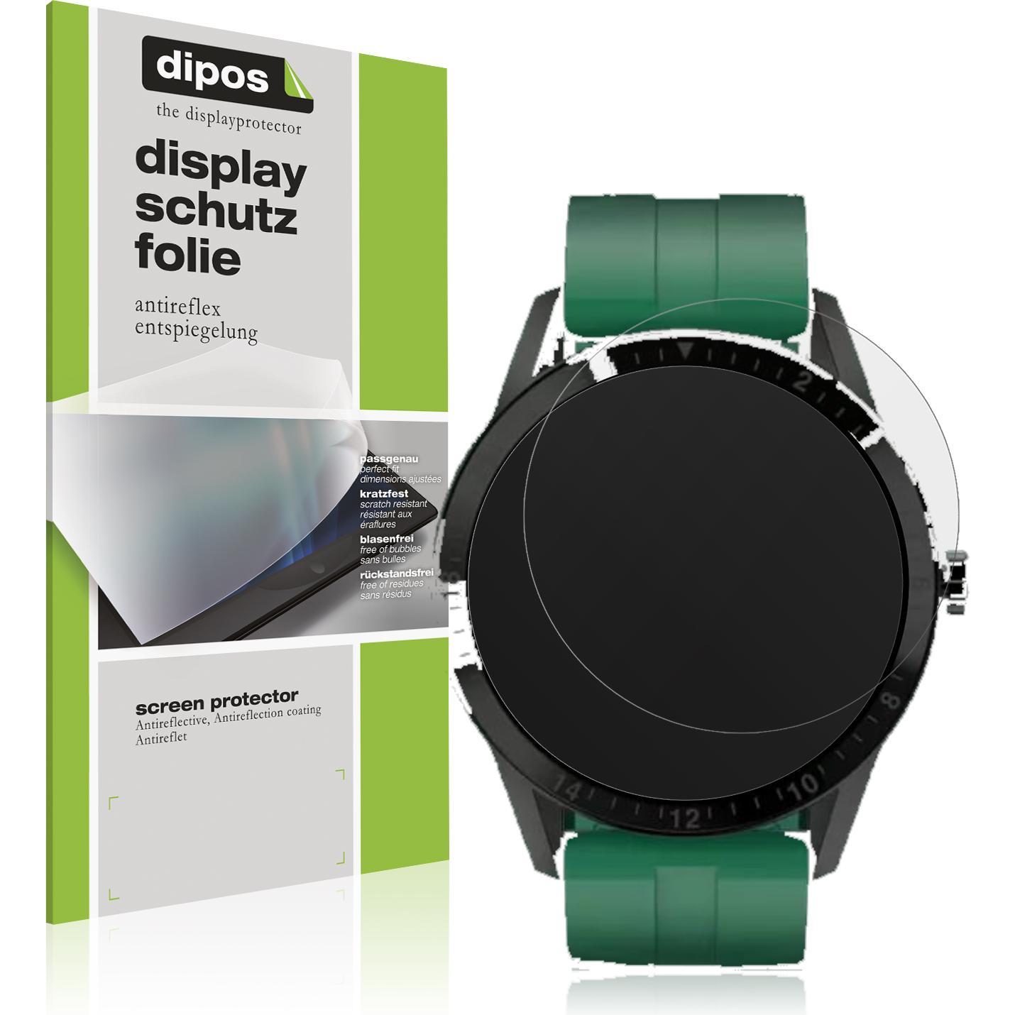 Dipos Displayschutzfolie Antireflex, Smartwatch Schutzfolie, Transparent