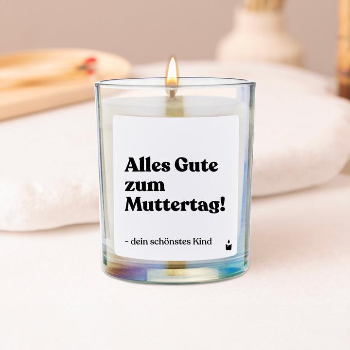 Productafbeelding Chatty Candles Duftkerze Woody Alles Gute zum Muttertag! - dein schönstes Kind