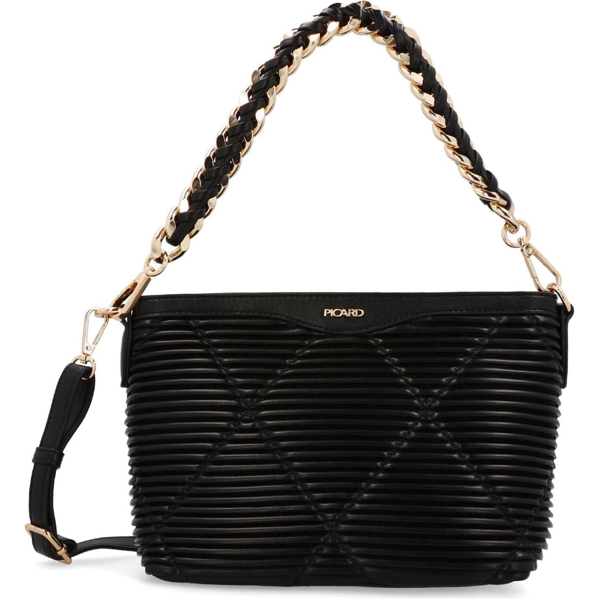 Picard, Handtasche, Paris Schultertasche 26 cm, Schwarz