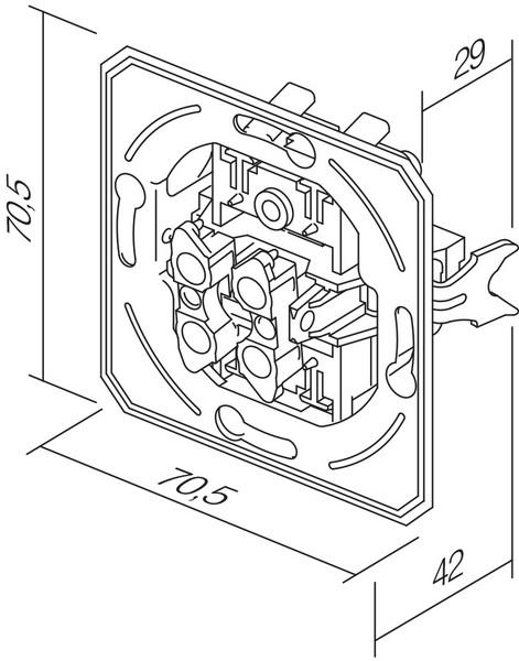 Actual product image Magni Ekonomik serine push-button insert TEM flush-mounted switch range