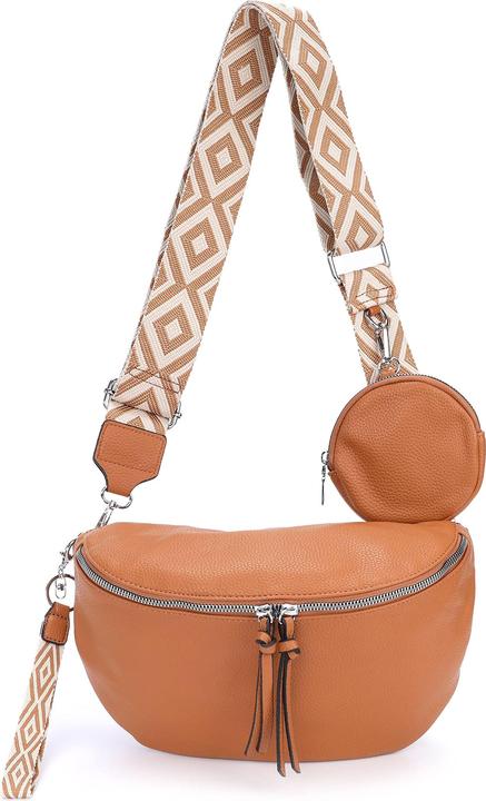 Only-Bags.Store Umhängetasche, 3-in-1-Umhängetasche, Gürteltasche mit Reissverschluss und verstellbarem breiten