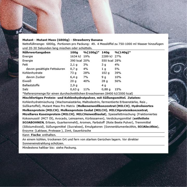 Produktbild Mutant Mass - 6,8kg Strawberry/Banana (Strawberry-Banana, 1 x, 6800 g)