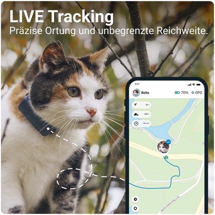Immagine prodotto Tractive CAT Mini Localizzatore GPS per gatti (Gatto, Generale)