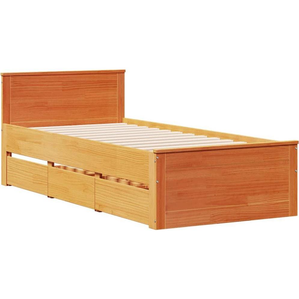 Thumbnail - VidaXL, Bett, Bett ohne Matratze mit Kopfteil (75 x 190 cm)