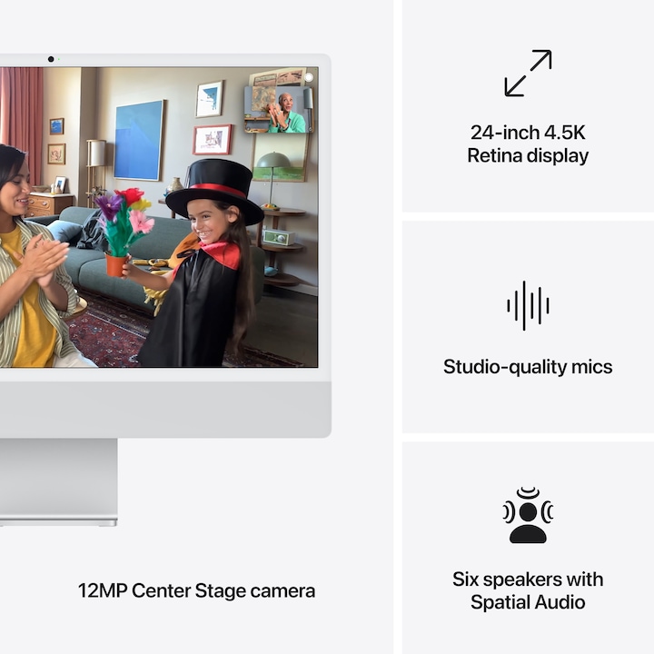 Produktbild Apple iMac 2024 (M4, 16 GB, 1000 GB, Apple M4 10-Core)