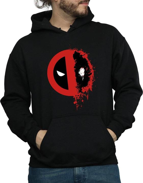 Actual product image Deadpool Mens Paint Splatter Logo Hoodie (XL)