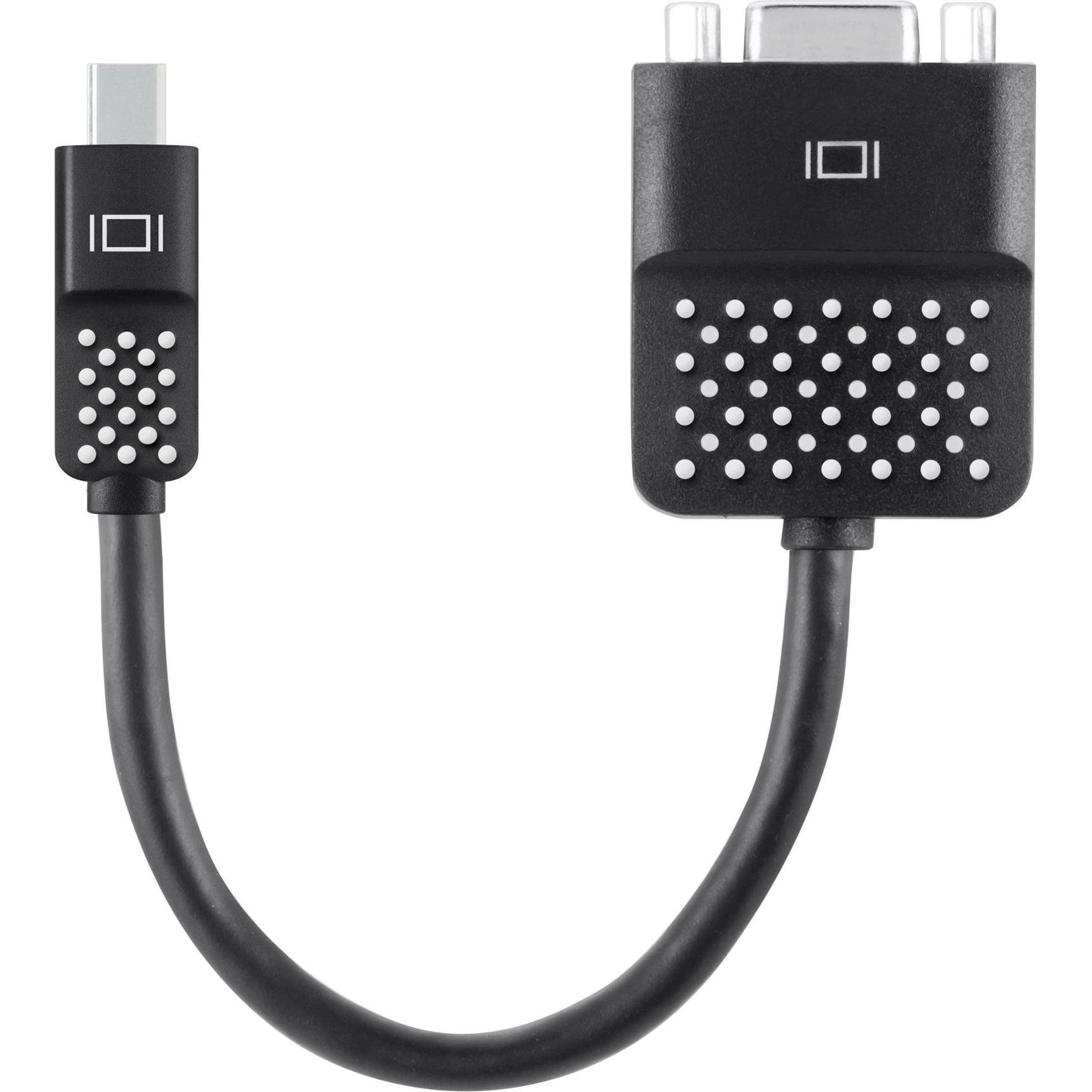 Belkin Mini DisplayPort — VGA (VGA, Mini DP, 12.50 cm), Data + Video Adapter, Schwarz