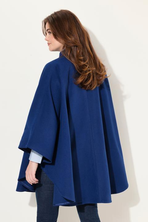 Actual product image Ulla Popken Cape-Style Button Close Poncho (50, 52, 54, 56)