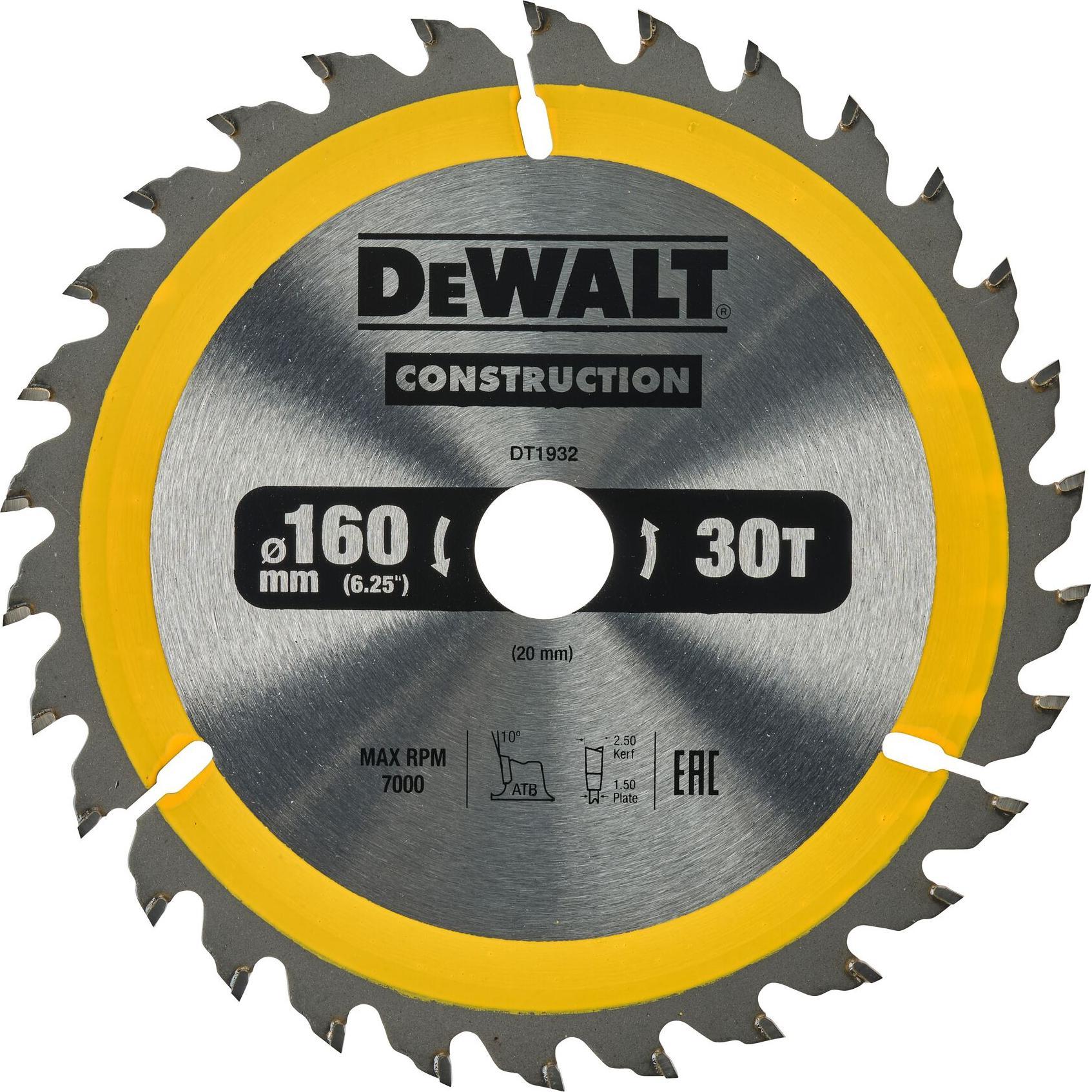 DeWalt, Sägeblatt, circular saw 160x20mmx30z DT1932QZ