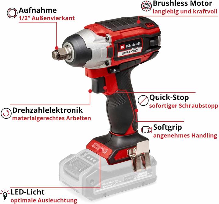 Actual product image Einhell IMPAXXO 18/230 cordless impact wrench kit (1x 4.0 Ah)