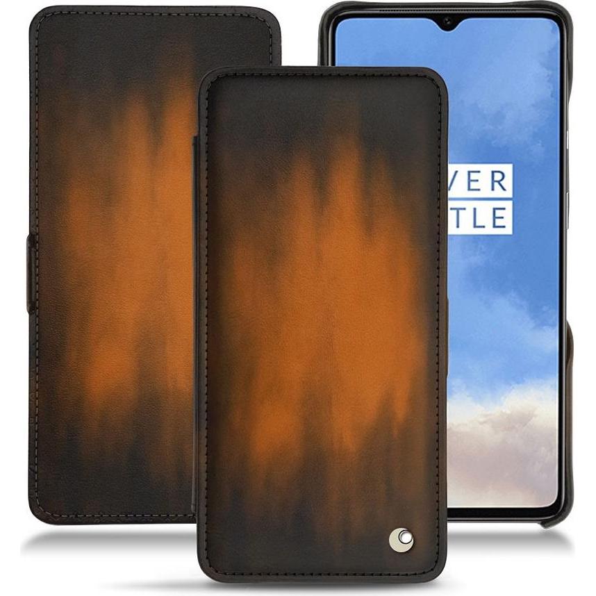 Thumbnail - Noreve Lederschutzhülle horizontal (OnePlus 7T), Smartphone Hülle, Braun