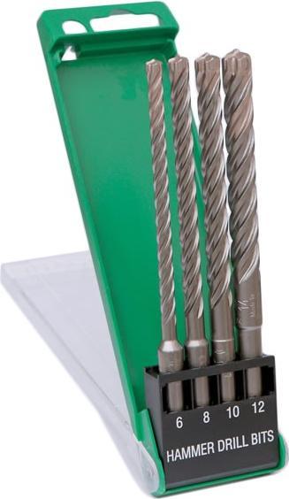 Actual product image Hikoki SDS Plus drill bit set 4 pcs 4 cutters (6-12 mm)