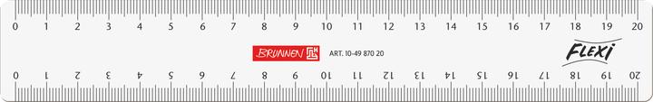 Actual product image Brunnen Ruler Flexi 20cm plastic crystal clear (20 cm, Plastic)