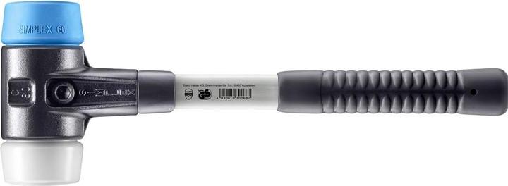 Actual product image Halder SIMPLEX soft-face mallet, TPE-soft / superplastic with reinforced malleable cast iron housing and