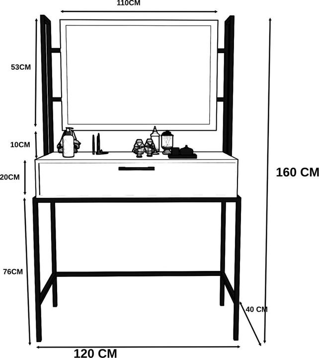 Actual product image Kalune Design Modern (120 x 40 x 160 cm)