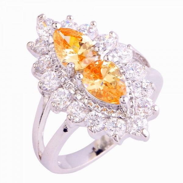 Immagine prodotto Hermex Occhio della Provvidenza Anello placcato argento con zircone di morganite - Taglia 52 / Taglia 6 (6)