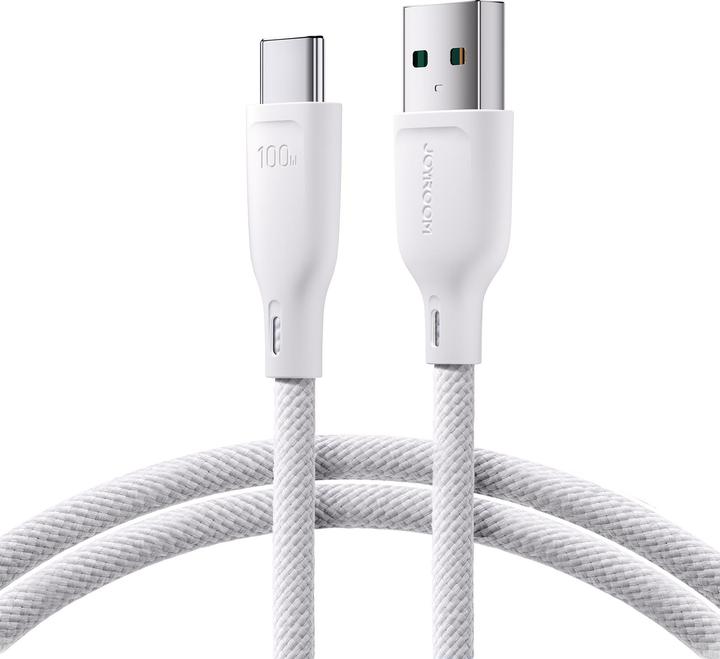 Produktbild Joyroom Multi-Color Series SA34-AC6 USB-A/USB-C-Kabel 100 W, schnelle Übertragung, 1 m – Weiss (1 m, USB 3.0, 100 W)
