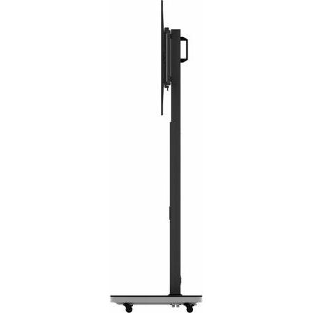 Thumbnail - Hagor Rollwagen 600x400mm schwarz 2x 40kg/2x 46-55" (Standfuss, 65", 80 kg), TV Wandhalterung, Schwarz