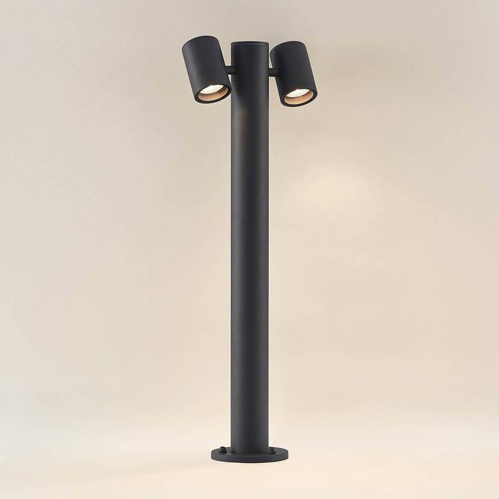 Image du produit Lucande Maloney 2 Luminaire de jardin H75 Dark Grey (GU10, IP54)