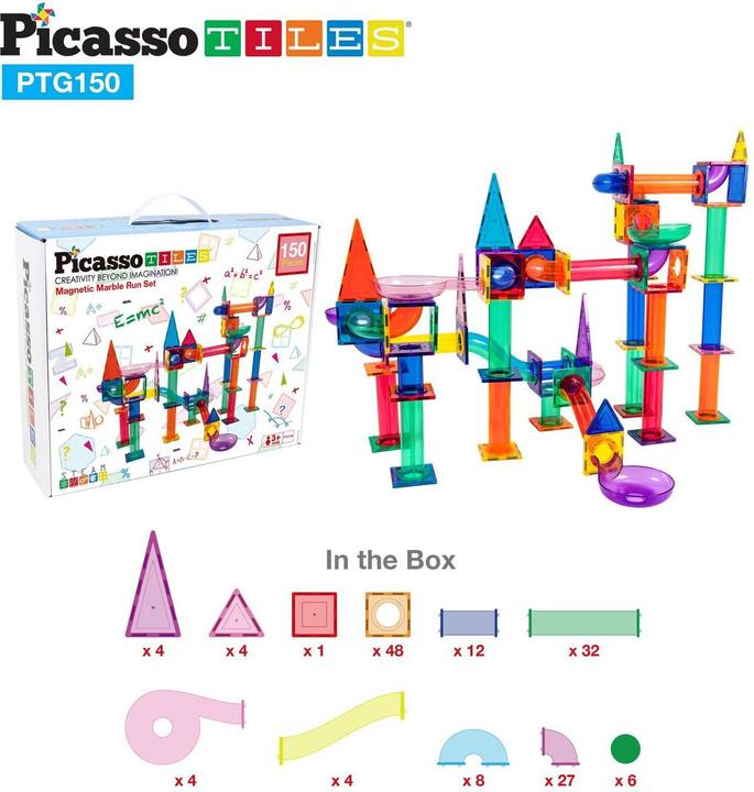 Actual product image PicassoTiles 150pc Marble run set