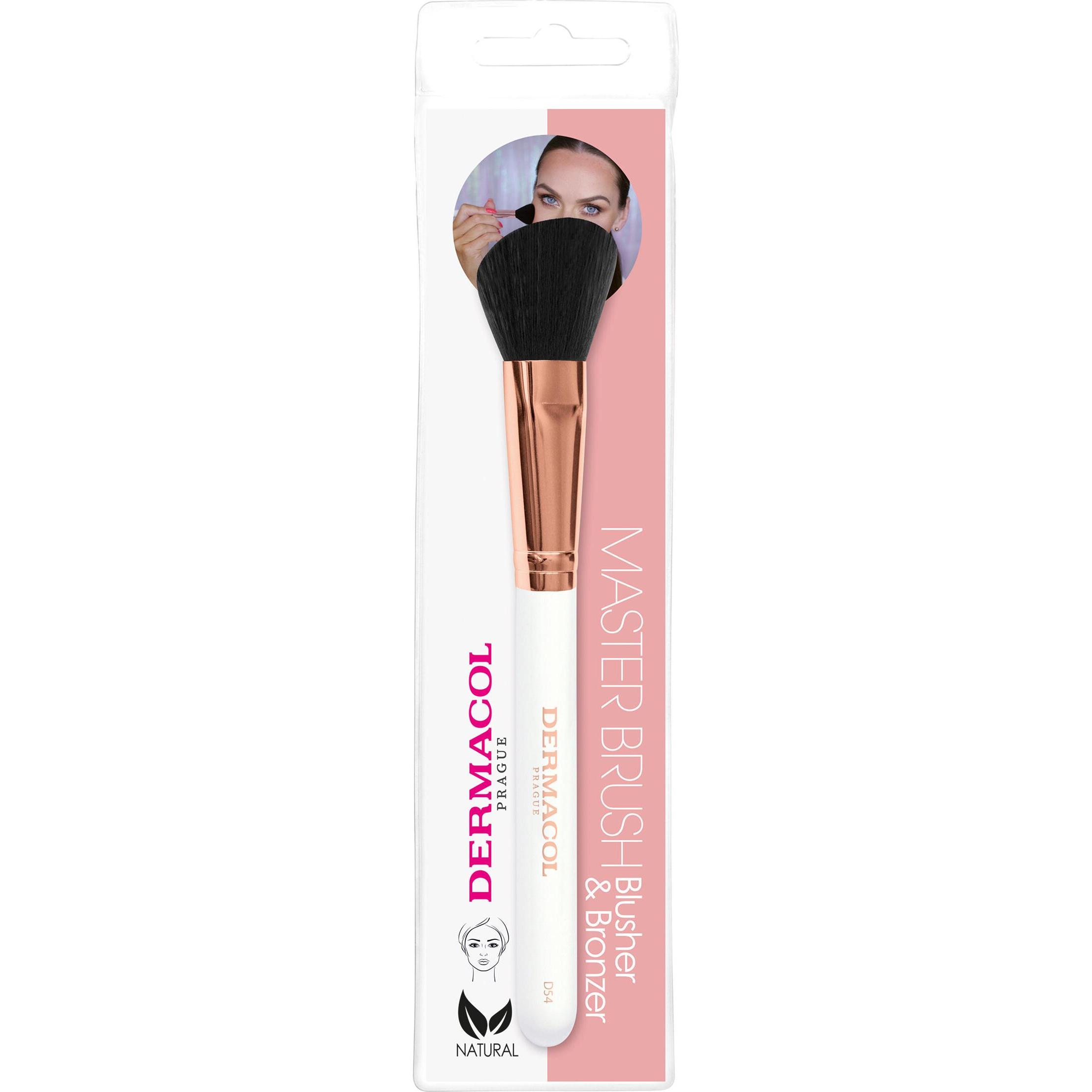 Dermacol Rosa Schminkpinsel, Blush And Bronzer Cosmetic Brush With Case Rose Gold D54