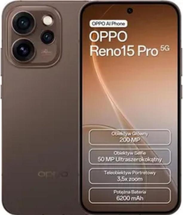 Actual product image OPPO Reno15 Pro (512 GB, Dusk Black, 6.32", Dual SIM, 5G)
