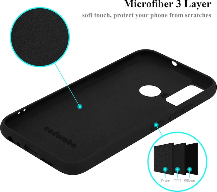 Actual product image Cadorabo TPU Liquid Silicone Case Cover for Huawei P SMART 2020 (Huawei P Smart (2020))