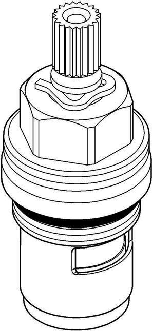 Image du produit Grohe Keramik-Oberteil 1/2" Anschlag rechts