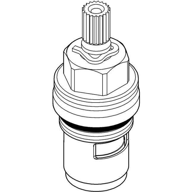 Thumbnail - Grohe, Zubehör Sanitärinstallation, Keramik-Oberteil 1/2" Anschlag rechts