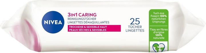 Actual product image NIVEA 3in1 Nourishing wipes (Cleaning cloths, 25 ml)