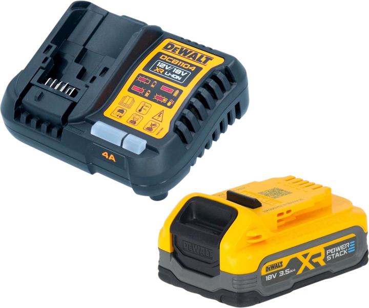 DeWalt DCB 1104 S1 Akku Starter Set mit Schnell Ladegerät + 1x Powerstack Akku 18 V 3,5 Ah (18 V)