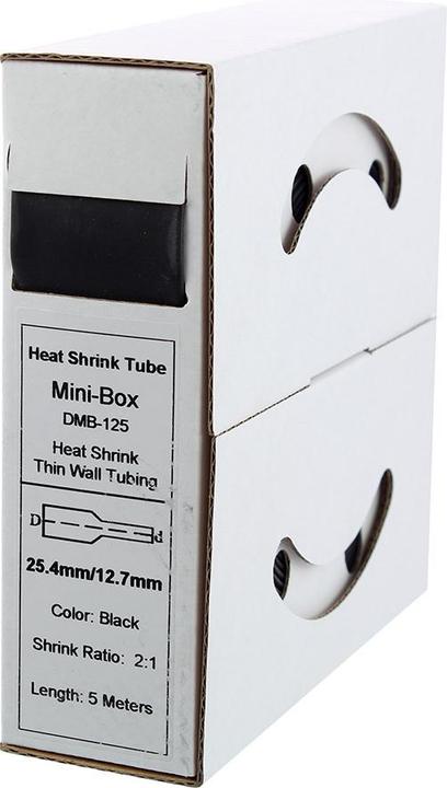 Image du produit Offgridtec 5m de gaine thermorétractable 25,4mm>12,7mm noir (1 x)