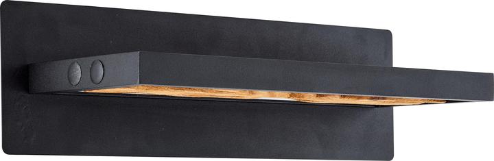 Actual product image Brilliant Chaumont LED Wall Lamp 35cm black/wood (930 lm)