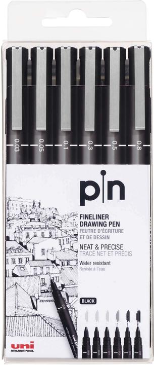 Uni-ball PIN-200 (Black, 6 x)