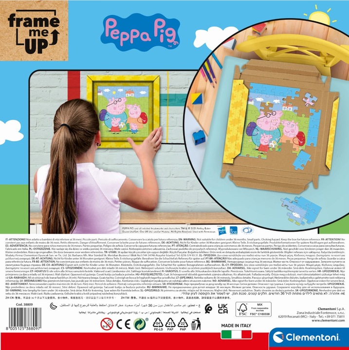 Produktbild Clementoni Puzzle 60el Frame me up Peppa Pig 38809 (60 Teile)