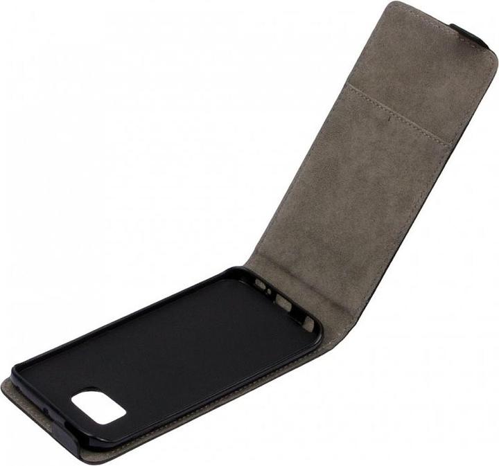 Produktbild König Design Handyhülle Schutzhülle Flip Slim Flex Handytasche für Samsung Galaxy S6 Edge Schwarz (Samsung Galaxy S6 Edge)