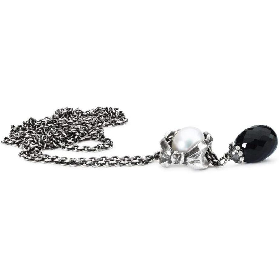 Trollbeads, Collana, DamenCharmskette 925 Sterling Silber Fantasy mit Onyx 70 cm TAGFA00002 Silver Onyx, (Argento 925)