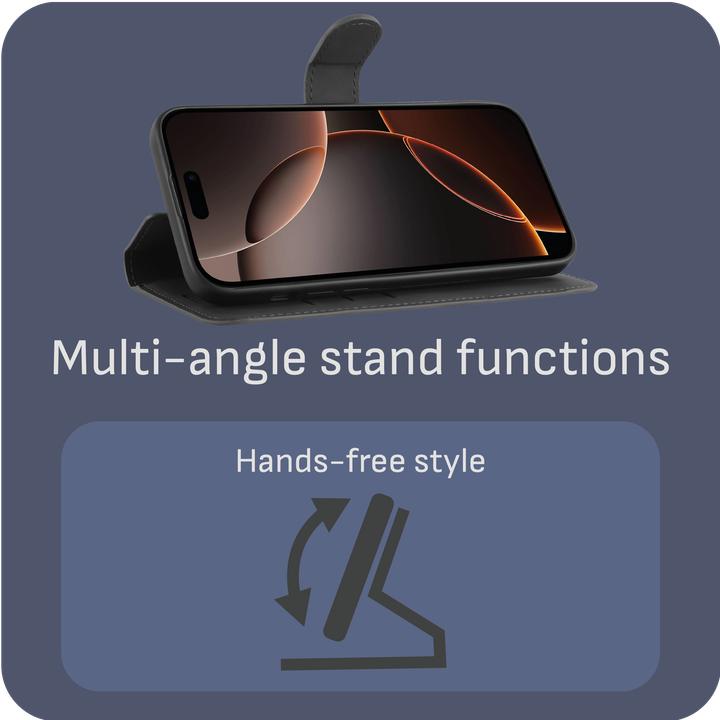 Produktbild Cazy Premium-Geldbörsen-Etui, Magnetisches Geldbörsen-Etui, Kartenfächer, Ständer (Apple iPhone 16 Pro Max)