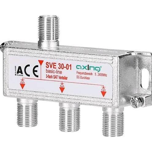 Thumbnail - Axing SVE 30-01 3fach SAT-Verteiler (Originalfernbedienung), TV Receiver Zubehör, Silber