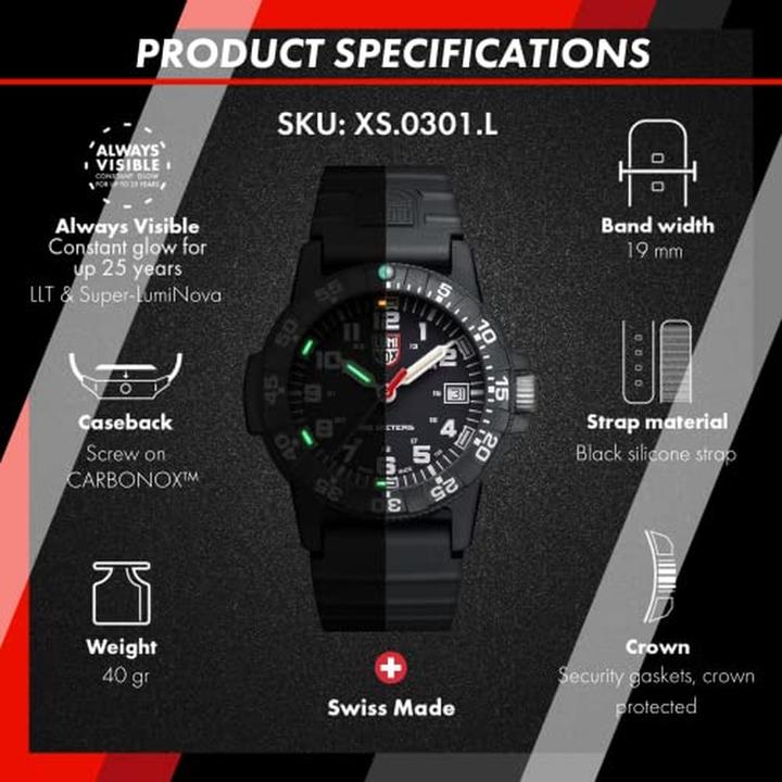 Produktbild Luminox Leatherback Sea Turtle 0300 Series (Analoguhr, Swiss Made, 39 mm)