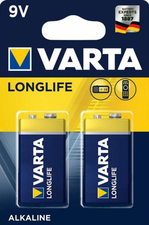 Produktbild Varta Longlife 4122 batteri - 2 x 9V - (2 Stk., 9V Block)