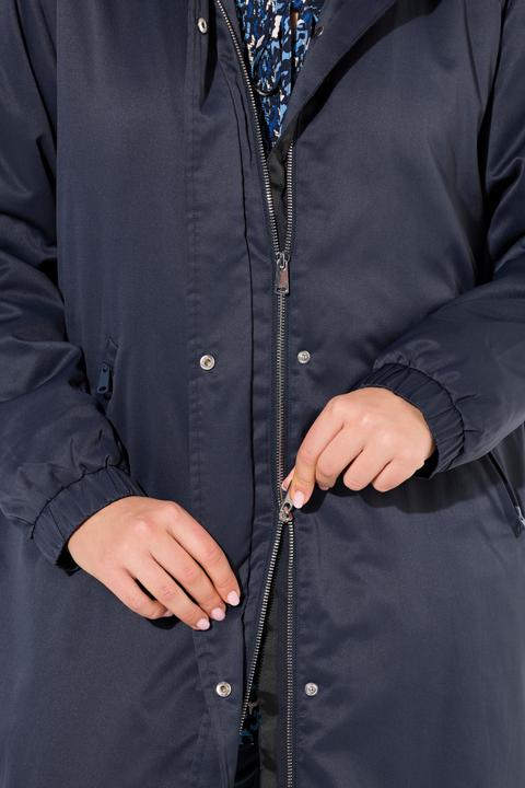 Produktbild Ulla Popken HYPRAR Cargo-Mantel, Webpelz-Kapuze, Zipptaschen (58)