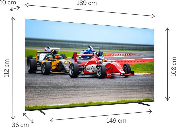 Immagine prodotto Thomson TV Set||85"|4K/Smart|QLED|3840x2160|Wireless LAN|Bluetooth|Google TV|Black|85QG7S14 (85", QLED, 4K)