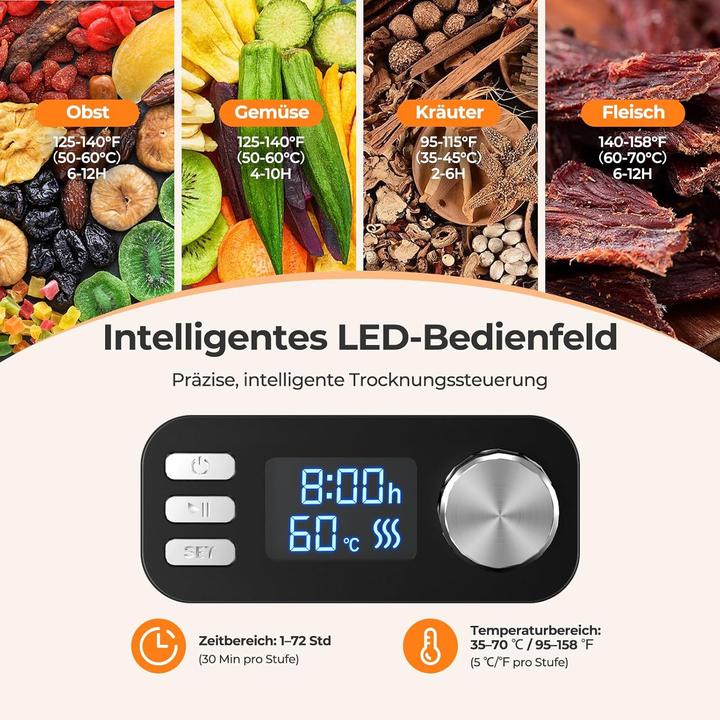 Actual product image Yashe 8-Etagen Dörrautomat