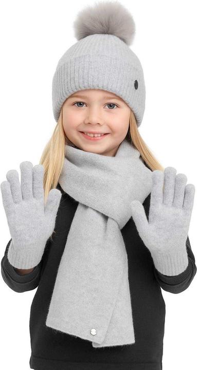 Immagine prodotto Minoti Set Sciarpa Guanti e Cappello A costine Ragazze