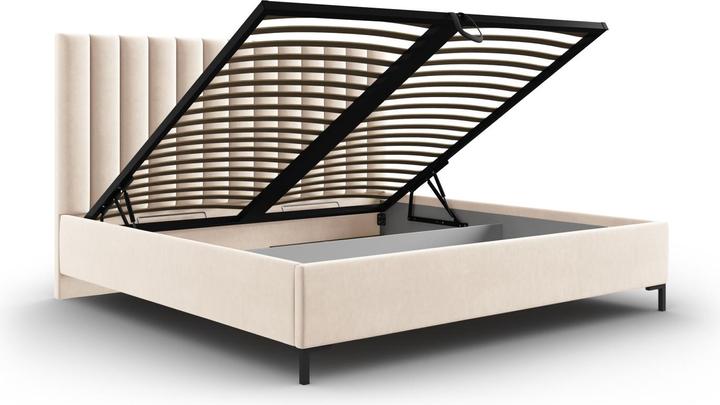 Image du produit Micadoni Lit Coffre en Velours Avec Tête de Lit, "Allison", 220x170x130Fabriqué en Europe (160 x 200 cm)