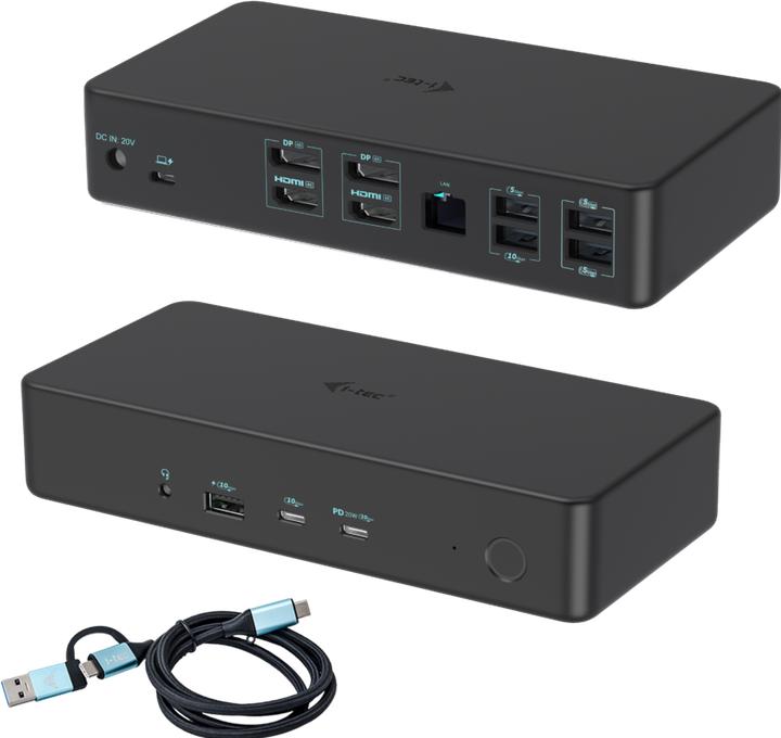 Actual product image i-tec Cadual4kdockpd2 (Thunderbolt, USB-C, 13 ports)