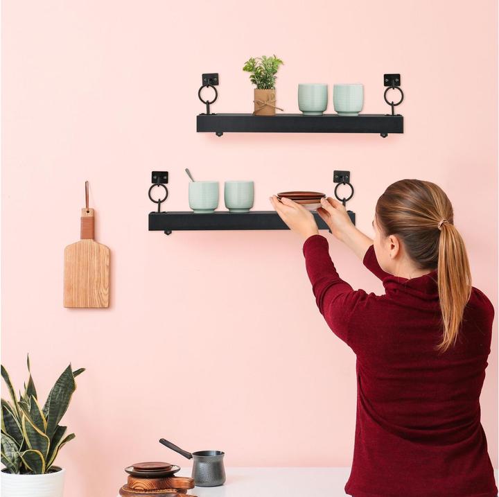 Produktbild Relaxdays 2x Wandregal (48 x 12 x 13 cm)